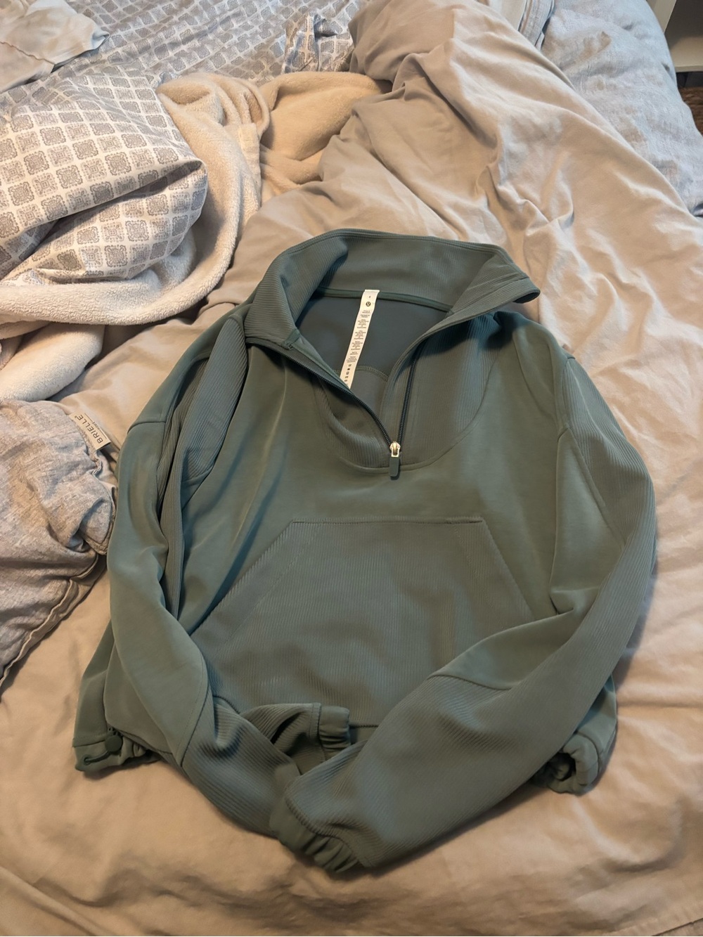 lululemon athletica women’s Half-Zip Pullover in Sage Green